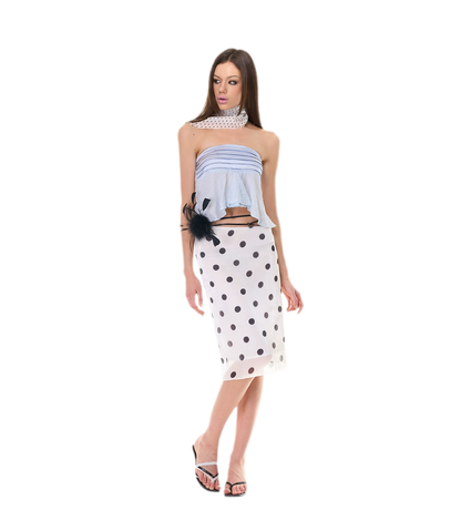 Textured Peplum Skirt Set