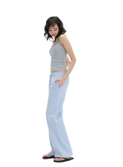 Low-Rise Wide-Leg Loose Sweatpants