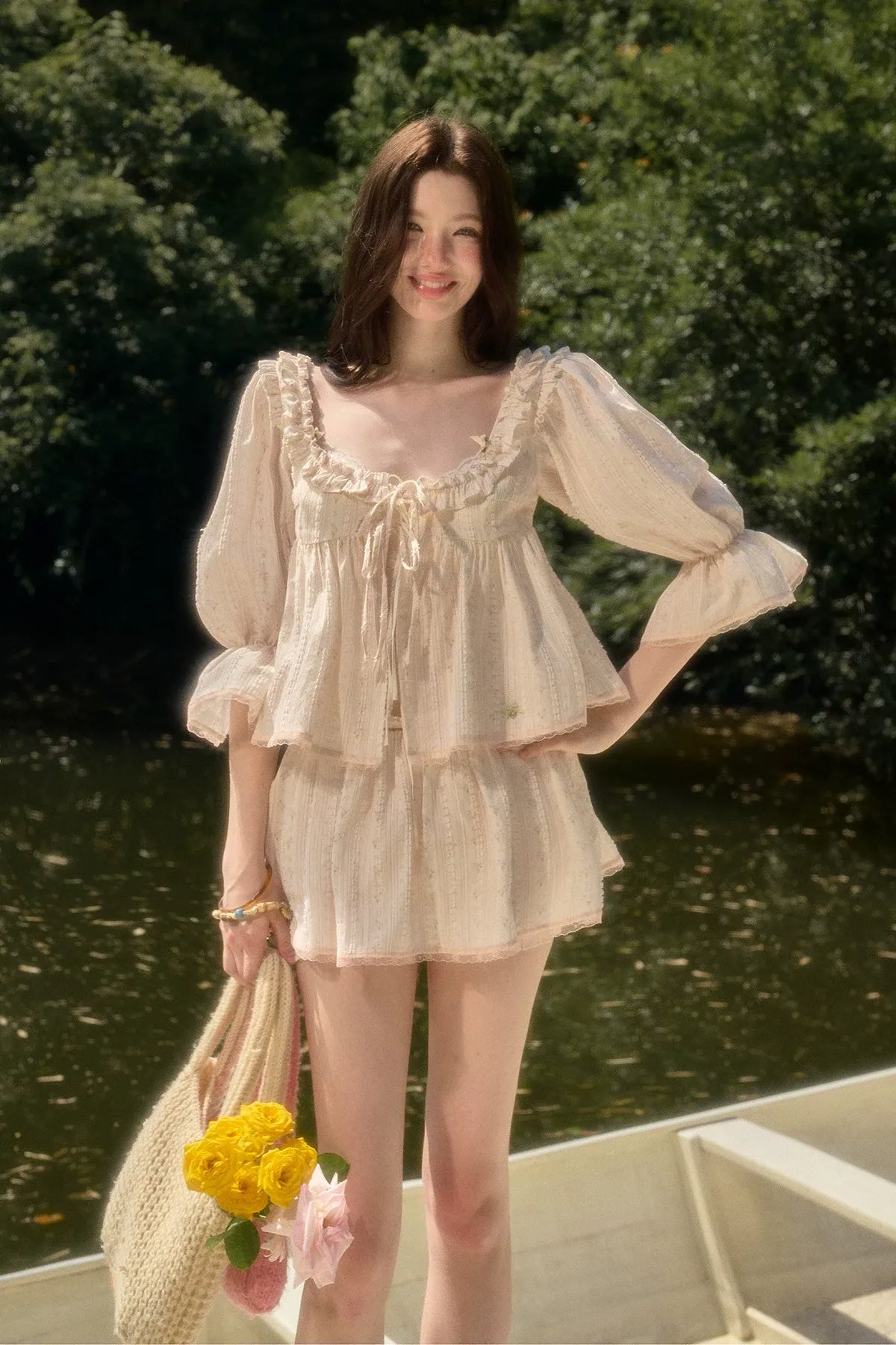 Peach Babydoll Set