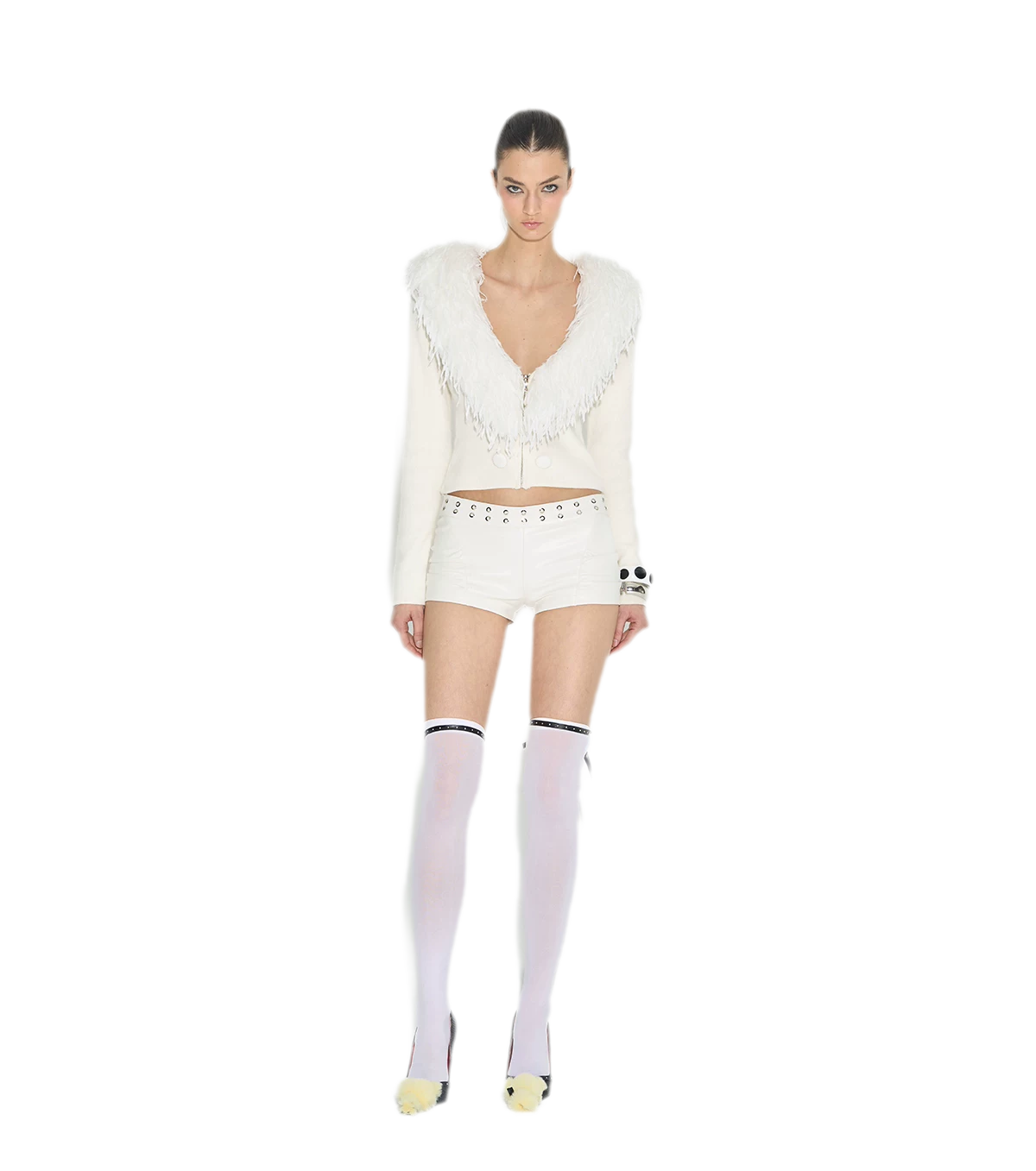 Wool Blend V-Neck Jacket