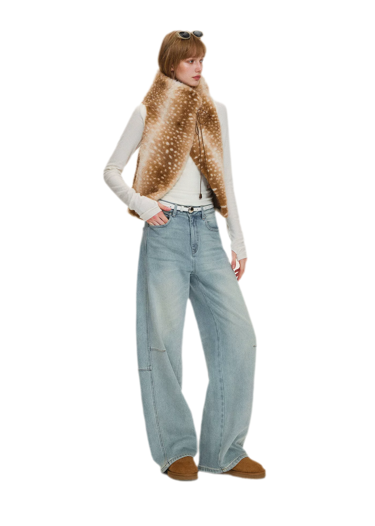 Plush Faux Fur Cropped Vest