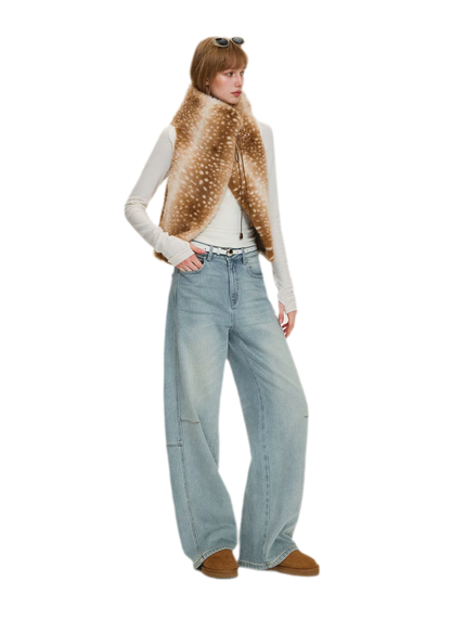Plush Faux Fur Cropped Vest