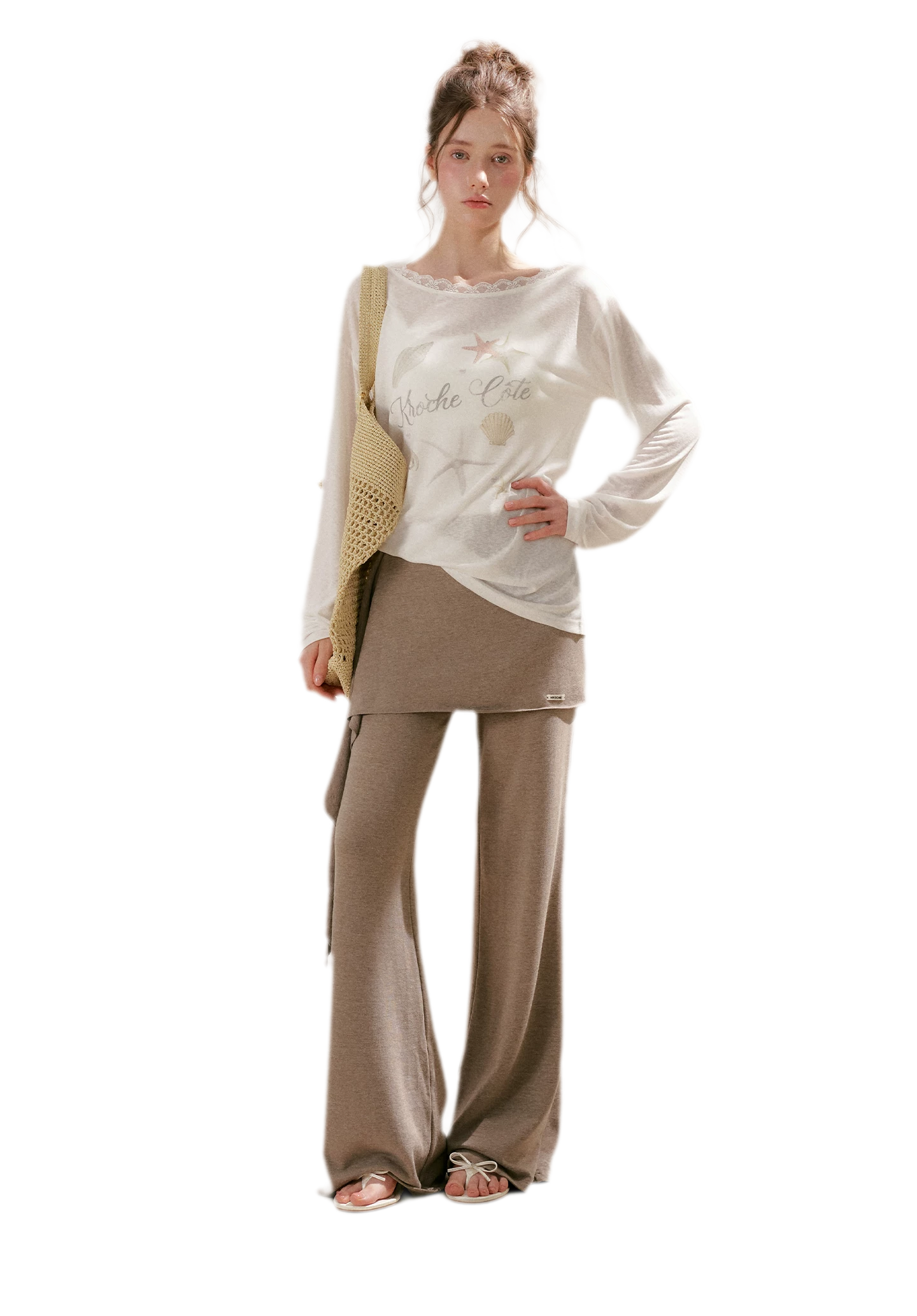 Wrap Tie Flared Pants