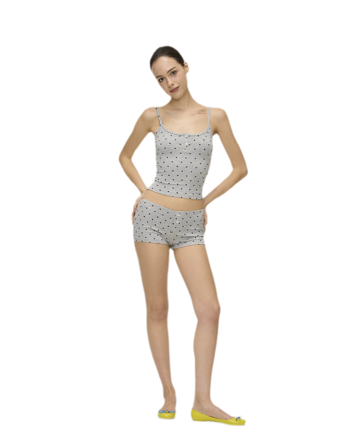 Polka Dot Embroidered Set