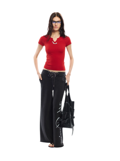 Summer V-neck Slim Fit T-shirt