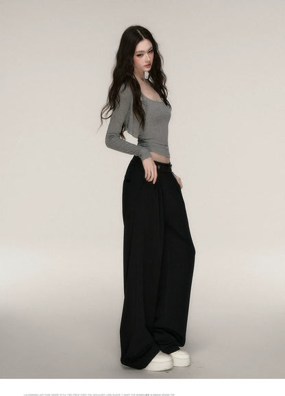 Soft Fitted Layered Top Set