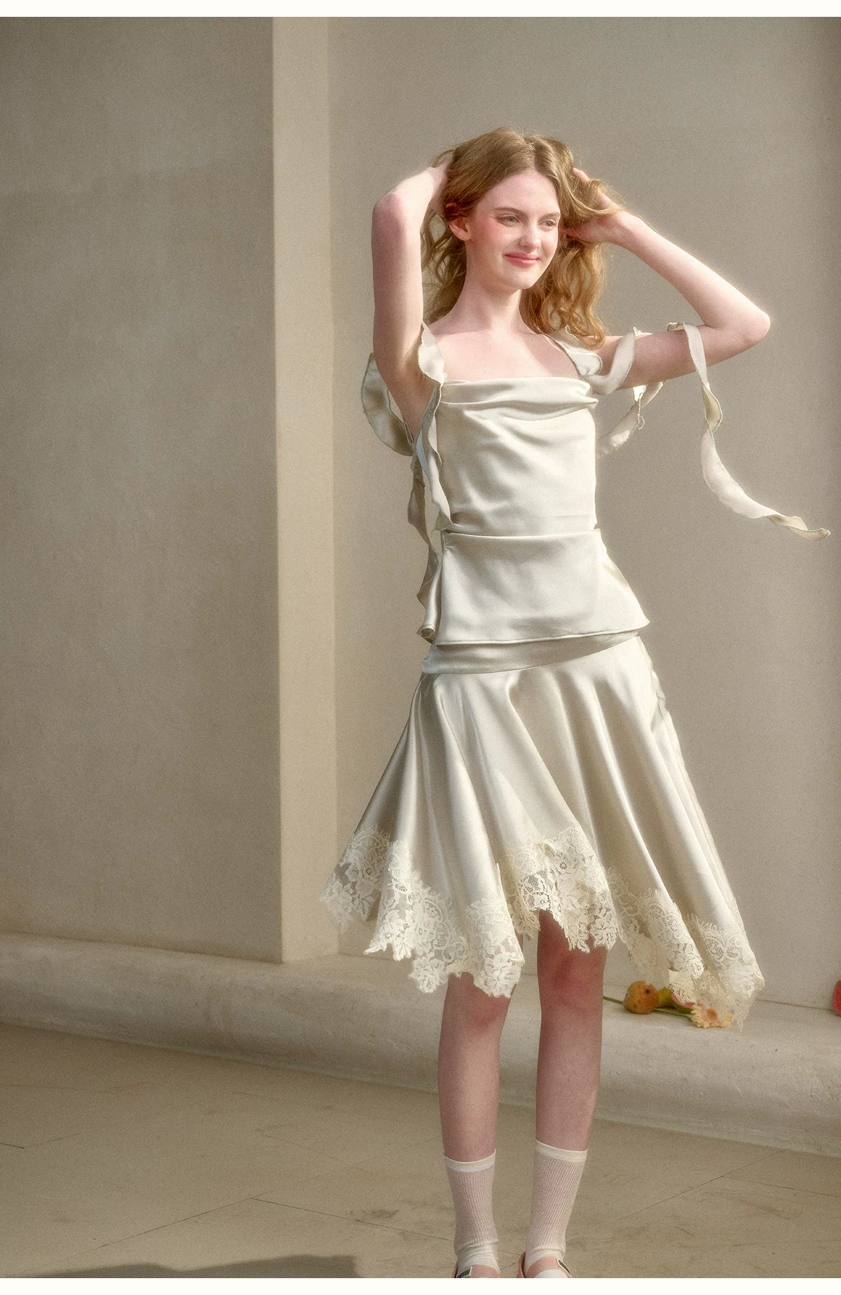 Sage Green Ocean Satin Set