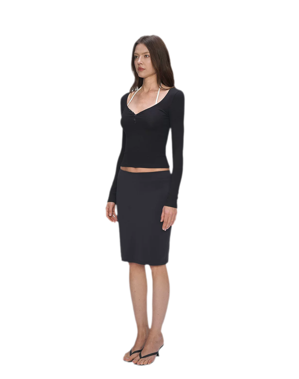 Nude Feel Layered Skirt