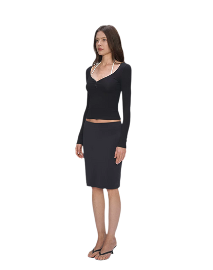 Nude Feel Layered Skirt
