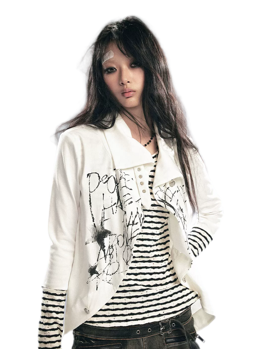 Reverse Stripe Punk Cardigan