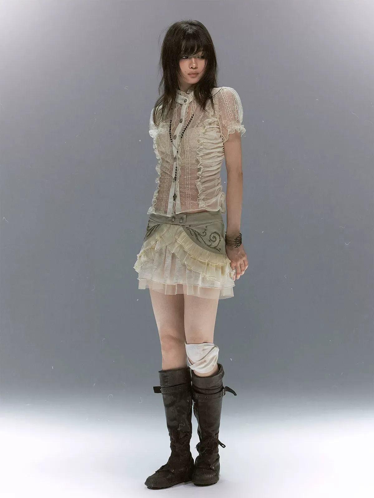 Romantic Archer Sheer Blouse
