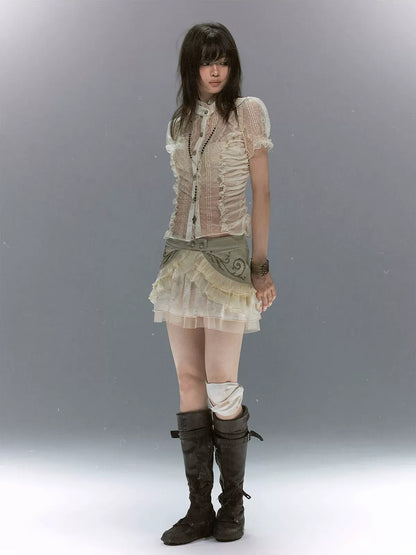 Romantic Archer Sheer Blouse