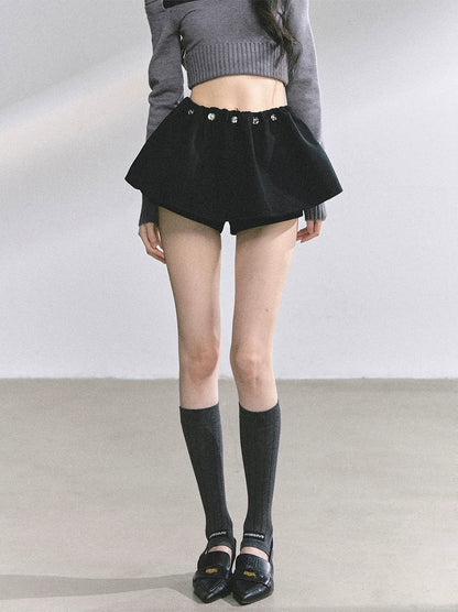 Wool Balloon A-Line Skirt
