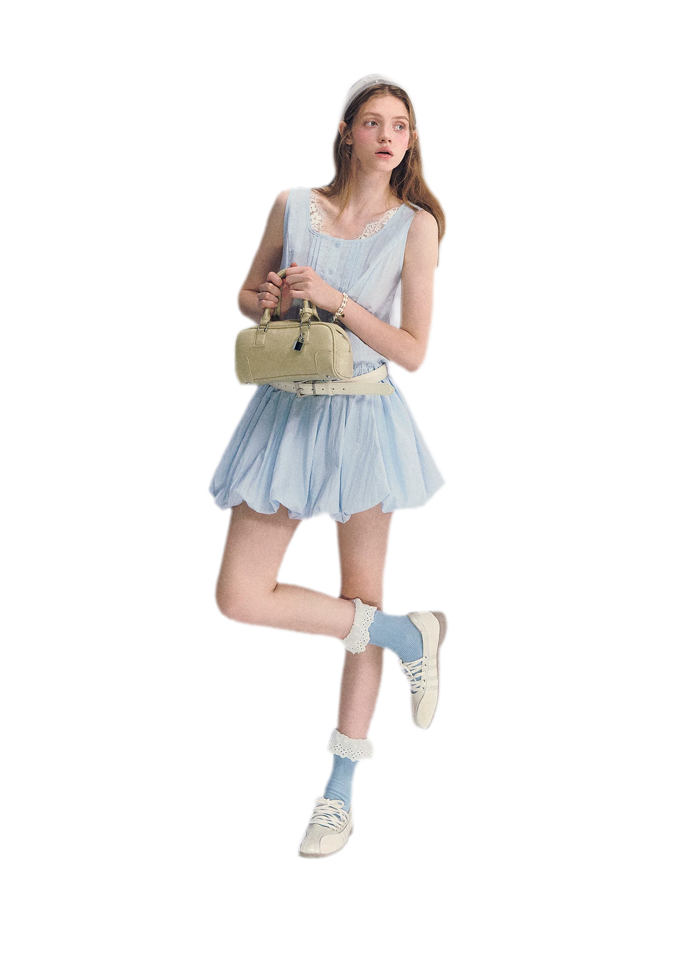 Lace Square Neck Dress