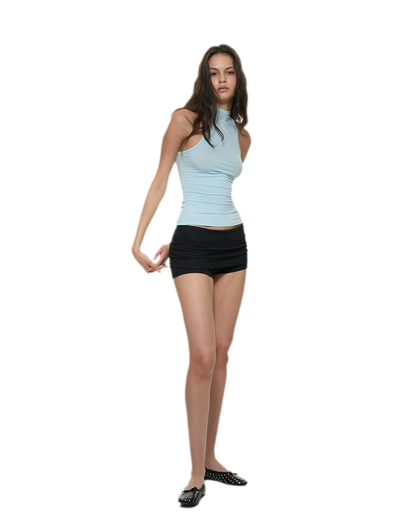 Knitted Semi-High Neck Vest