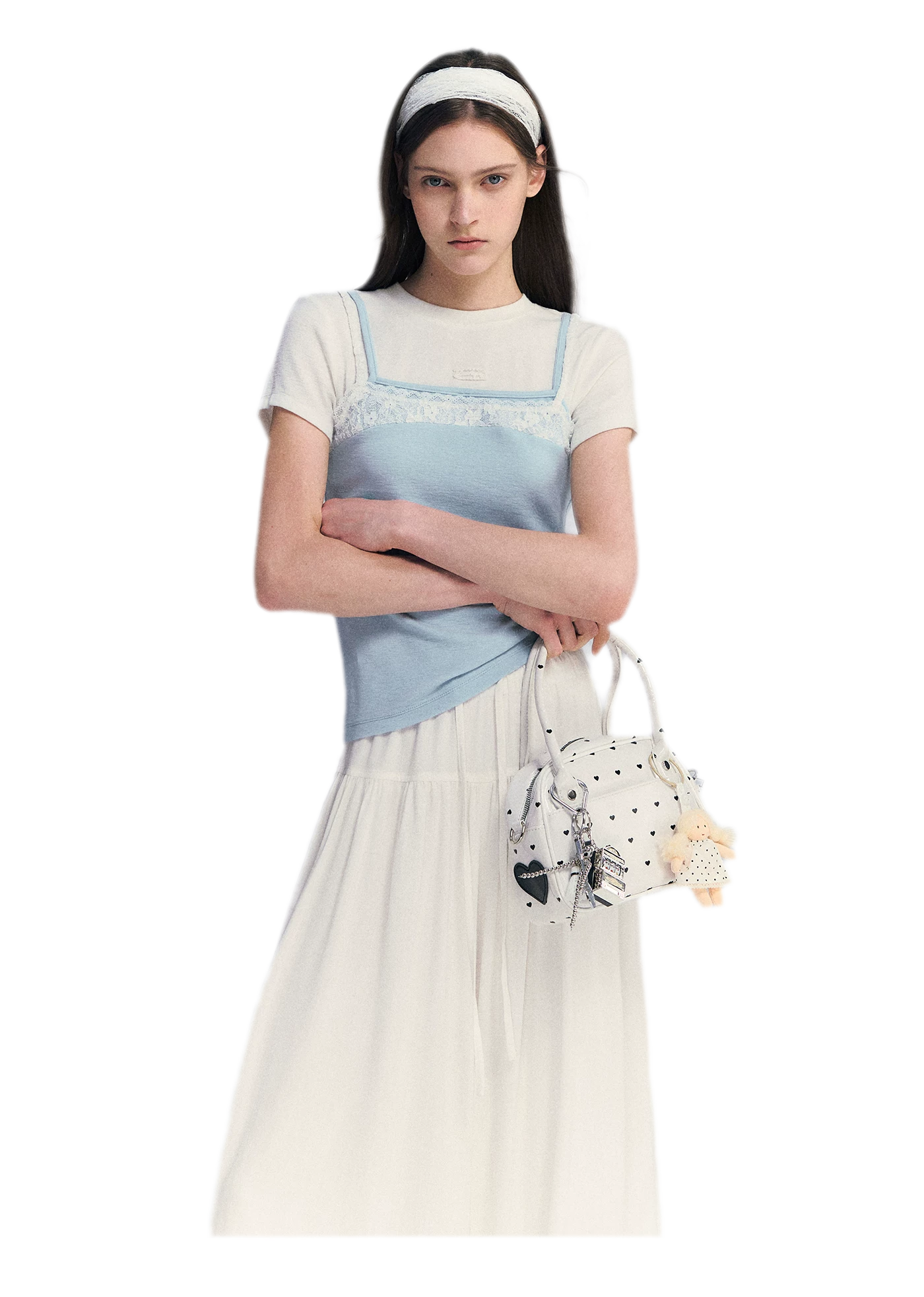 Lace Trim Layered Tee