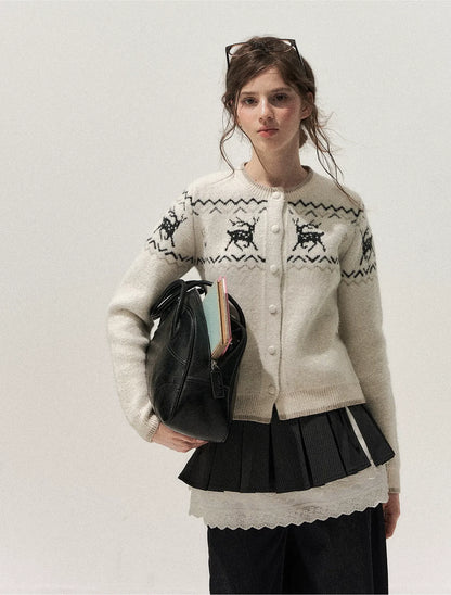 Fair Isle Cropped Cardigan