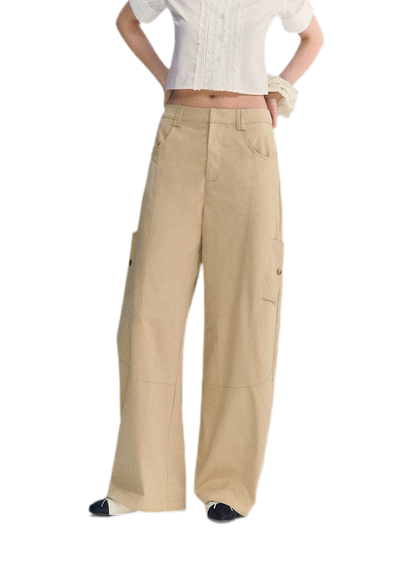 Deconstructed Curved Cargo Pants