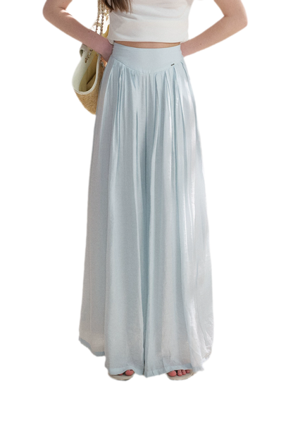 Pleated Wide-Leg Pants