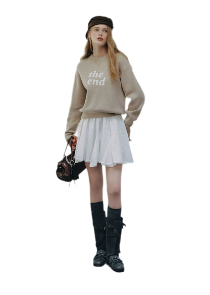 Eyelet Embroidered Lace Mini Skirt