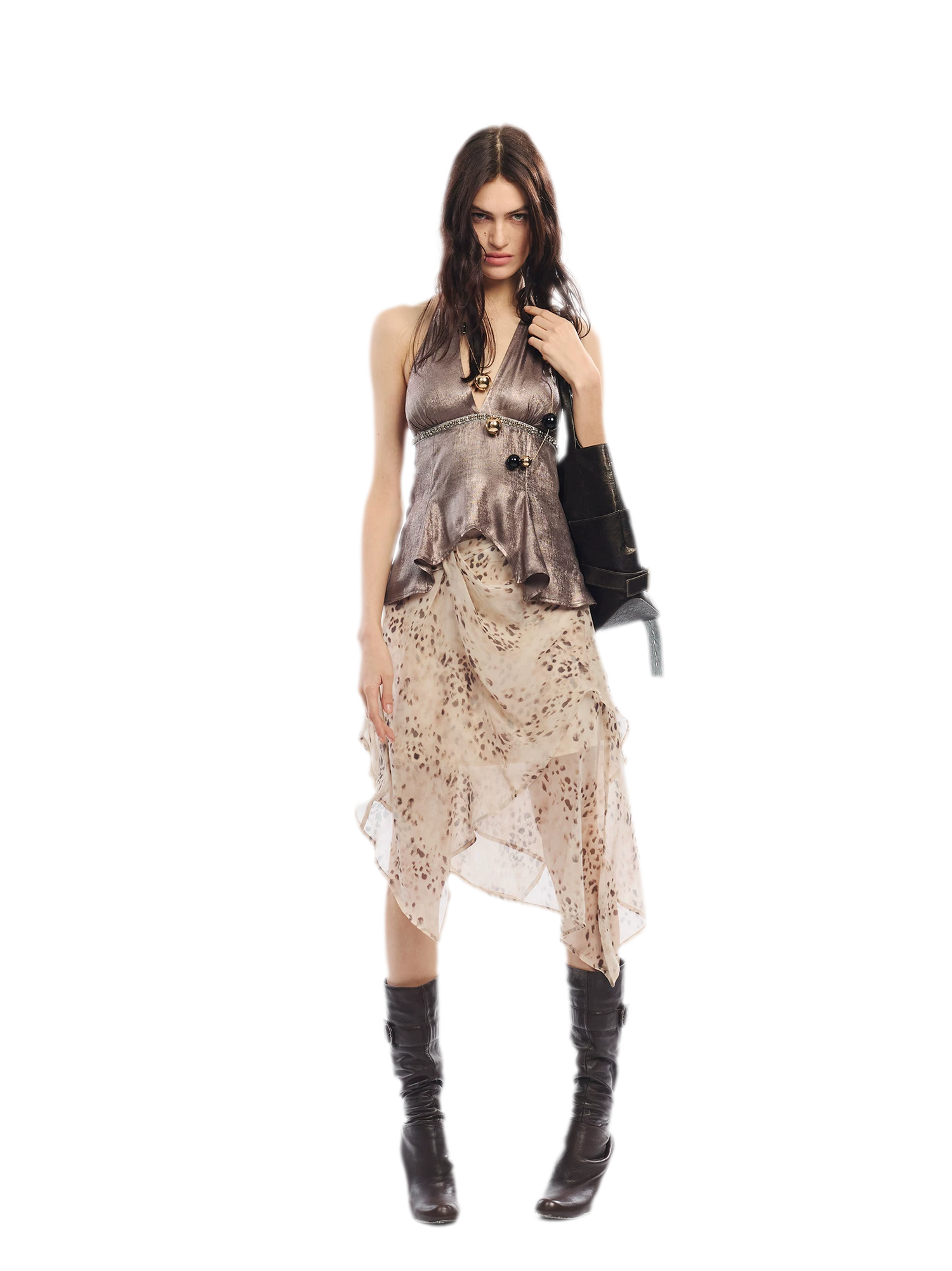 Leopard Mesh Skirt