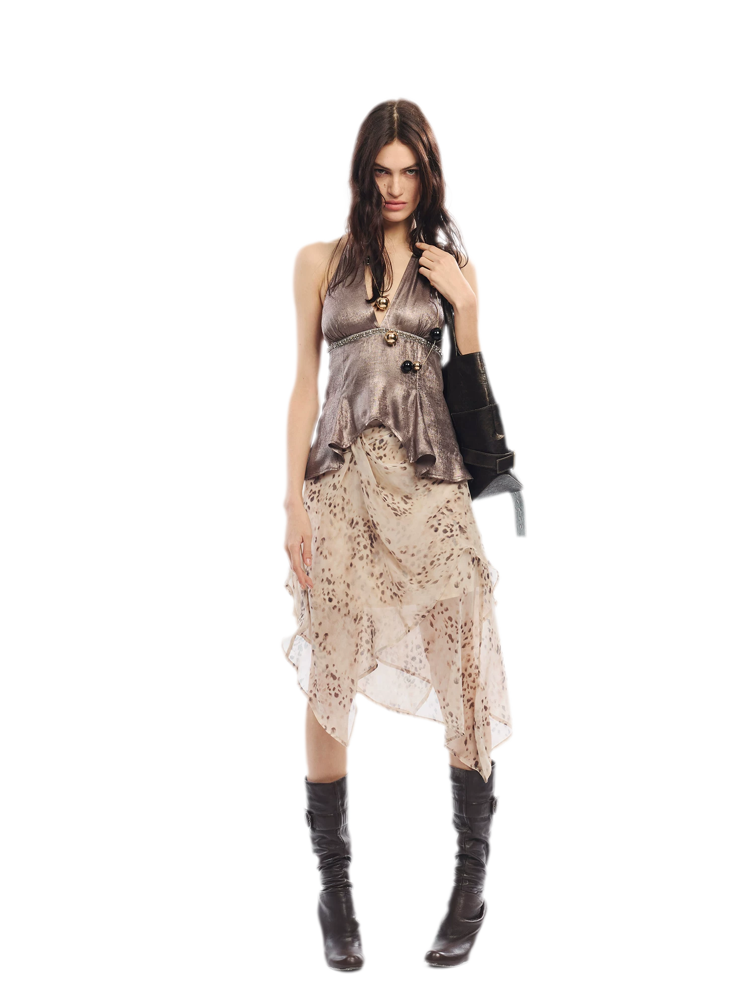 Leopard Mesh Skirt