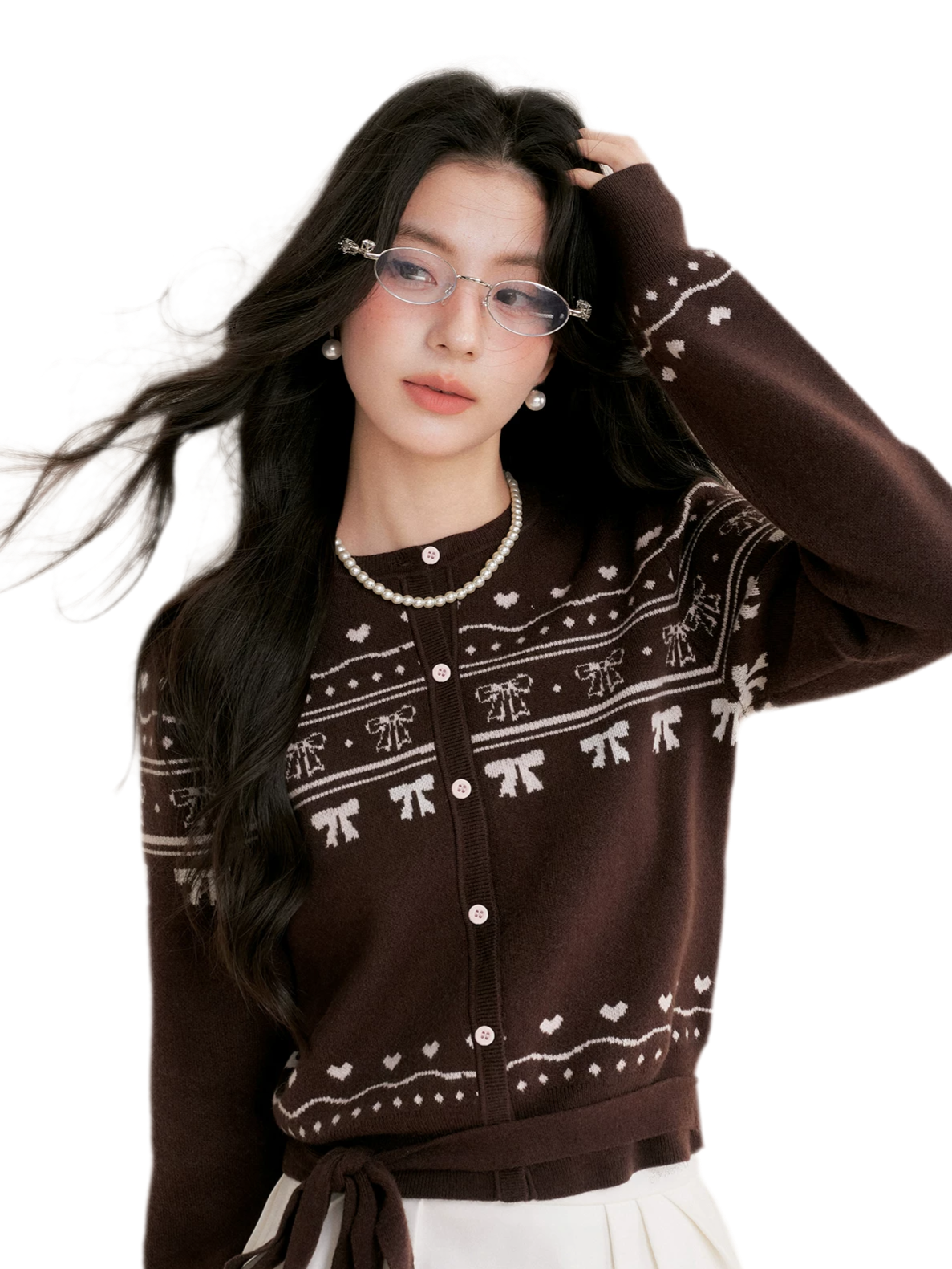 Fair Isle Tie Cardigan