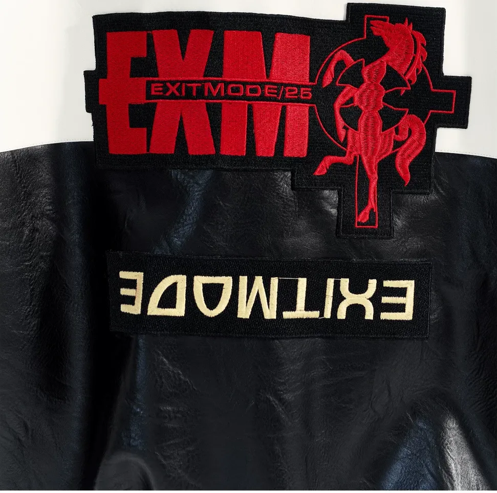 Contrast Embroidered Oversized Jacket