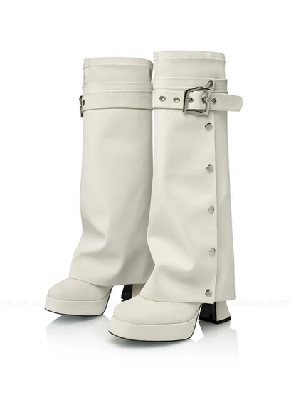 Lychee Textured Chunky Boots