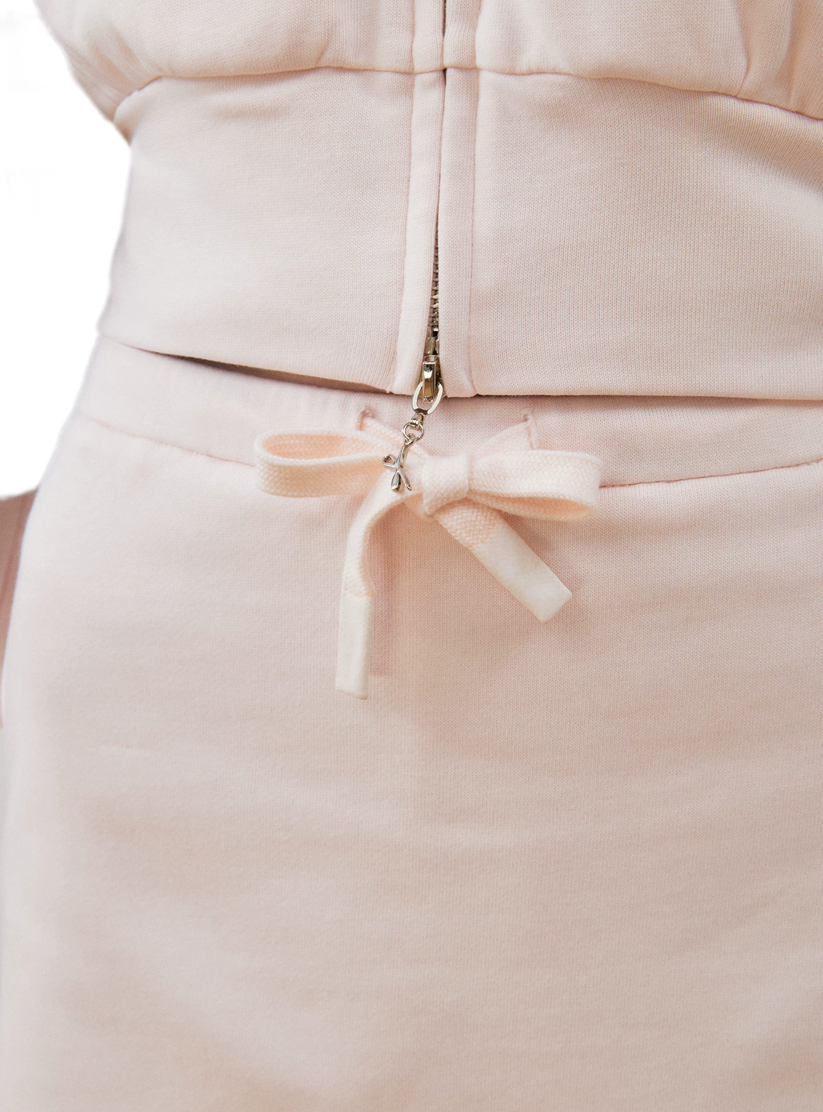 Cropped hoodie-set met contrasterend borduursel