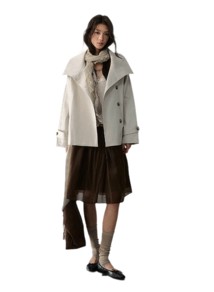 Trench coat in twill ad alta densità con cintura