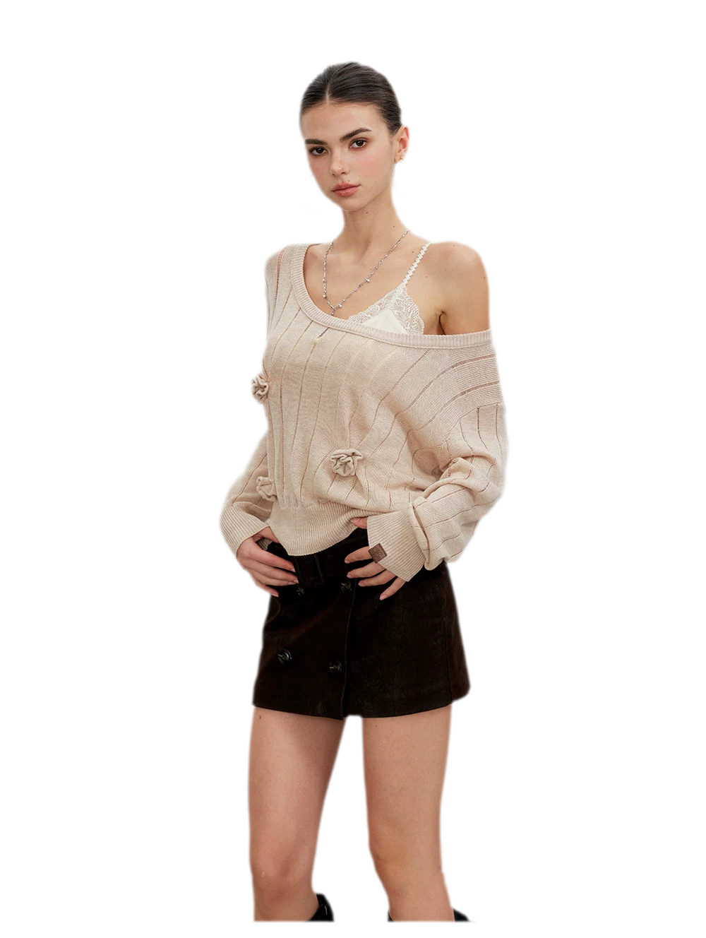 Vintage Utility Belted Mini Skirt