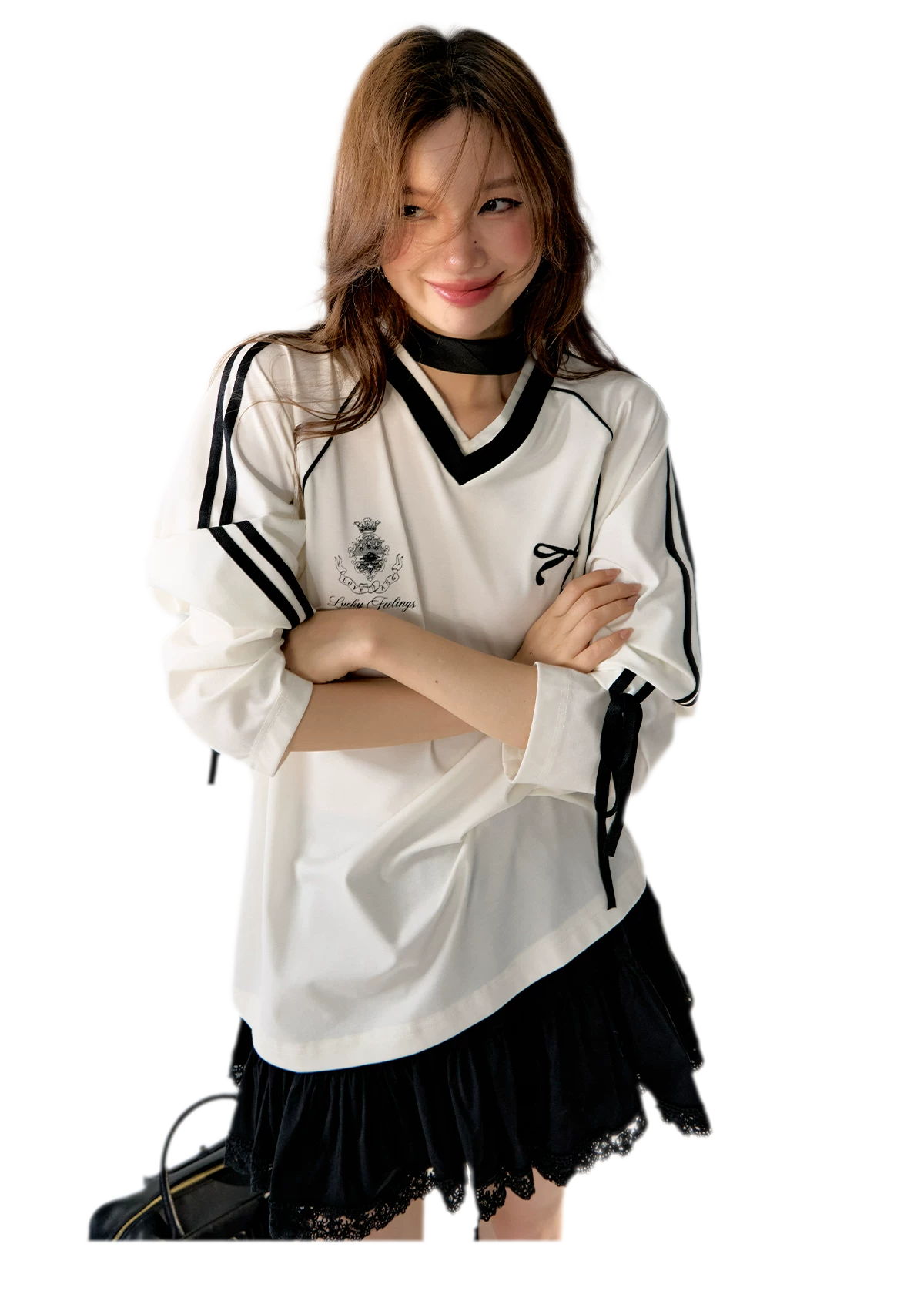 Blokette Jersey V-Neck Set
