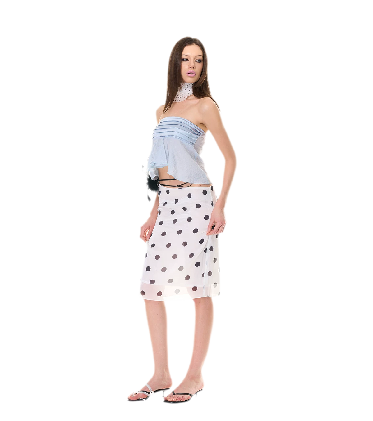 Textured Peplum Skirt Set