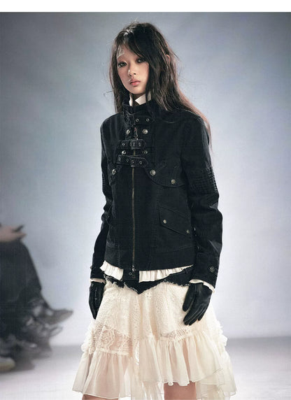 Detachable Washed Short Jacket