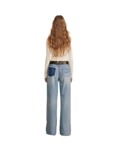 Ruching Lace Trim Long-Sleeve Top