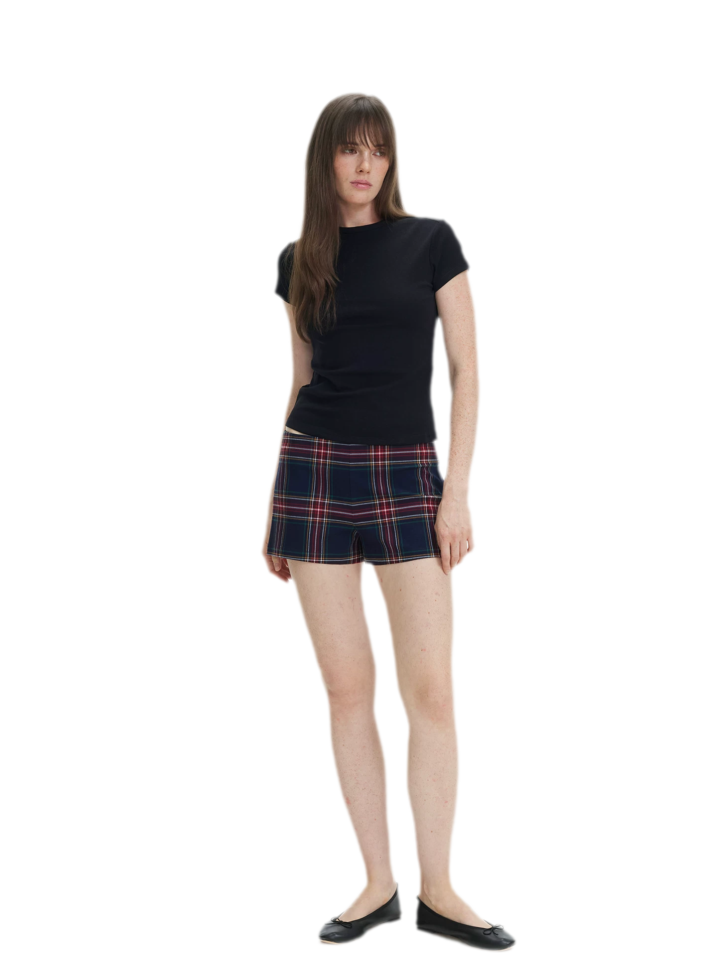 Vintage Plaid Low-Rise Bottoms
