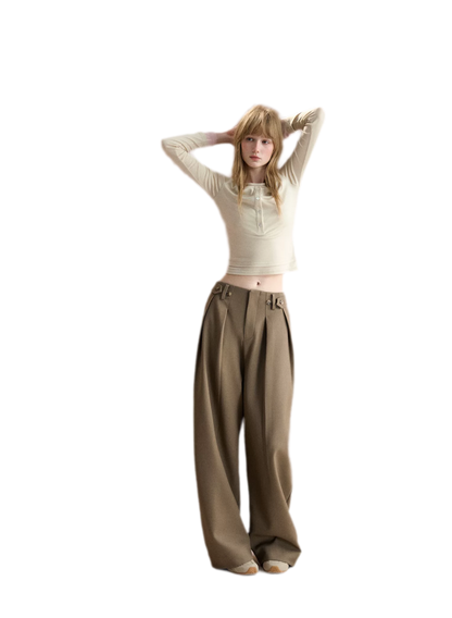 Contrast Cuff Layered Long-Sleeve T-Shirt