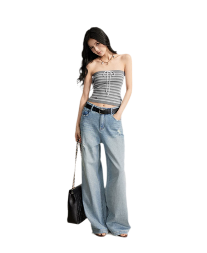 Striped Knit Bustier