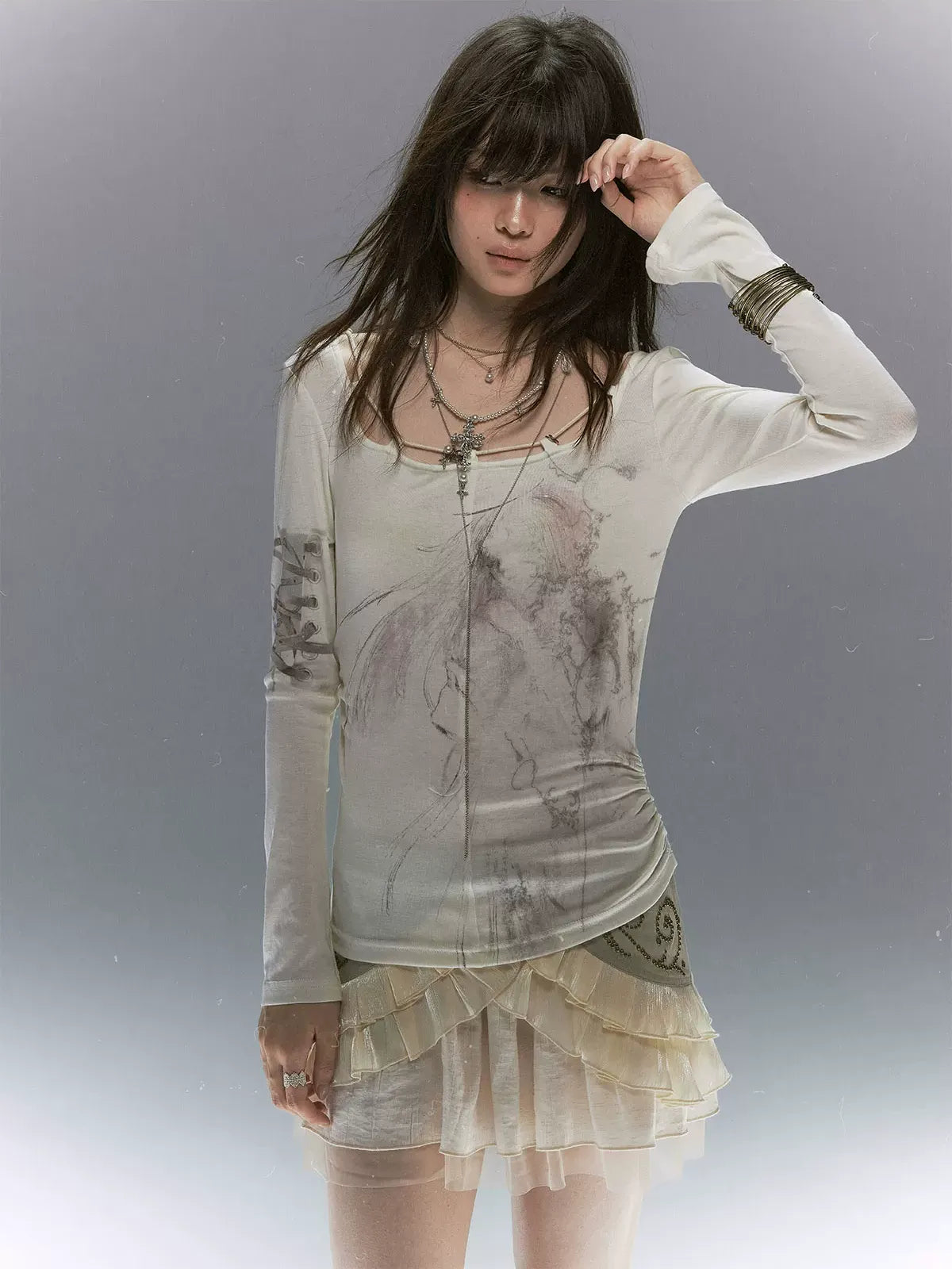 Sheer Lace Slim Top