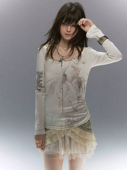Sheer Lace Slim Top