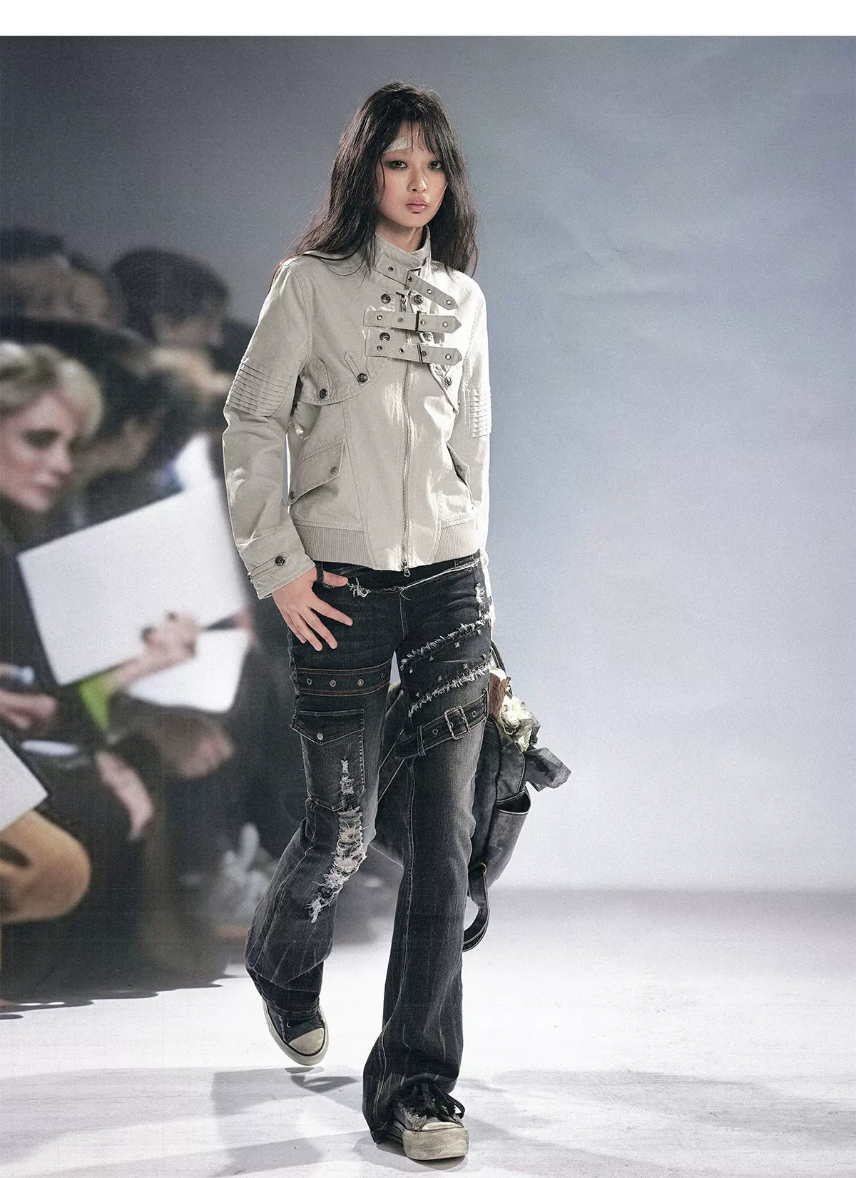 Skinny Grunge Flare Jeans
