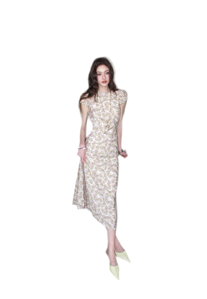 Misty Lilac Cotton Maxi Dress