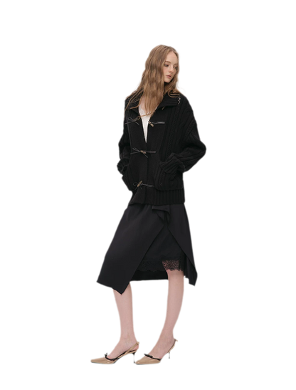 Silky Draped A-Line Skirt