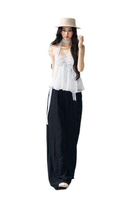 Halter Ruched Bustier Top