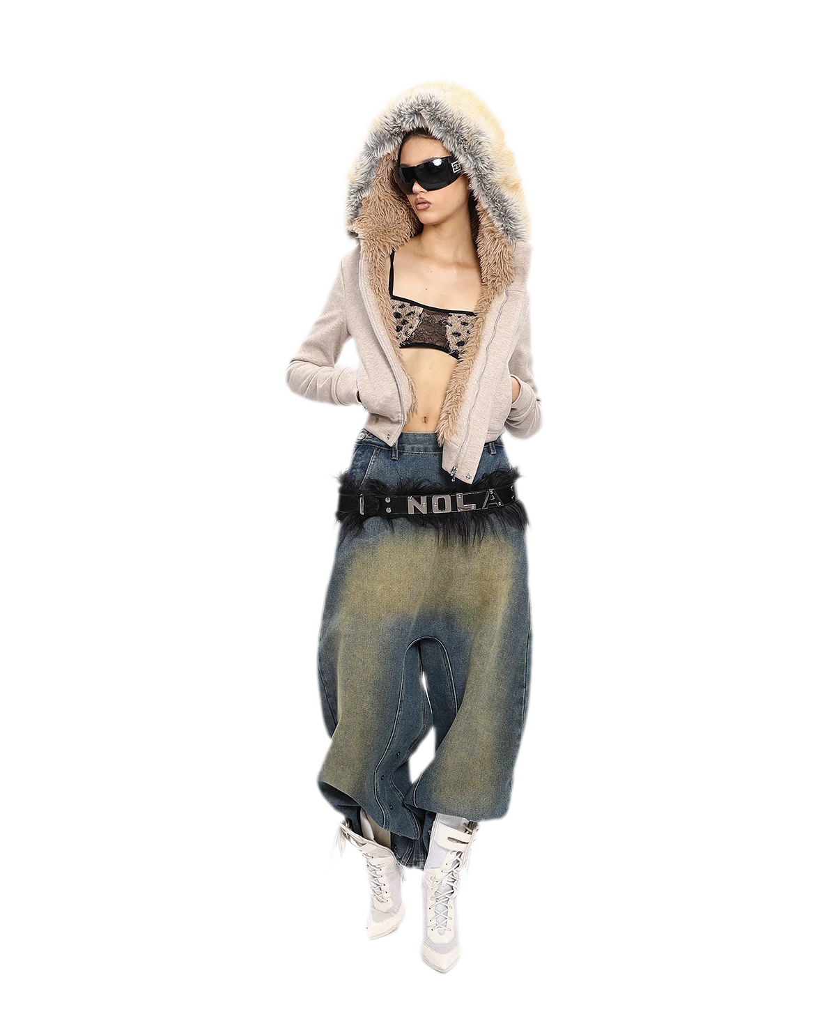 Hooded Plush Zip Set