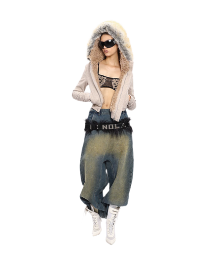 Hooded Plush Zip Set