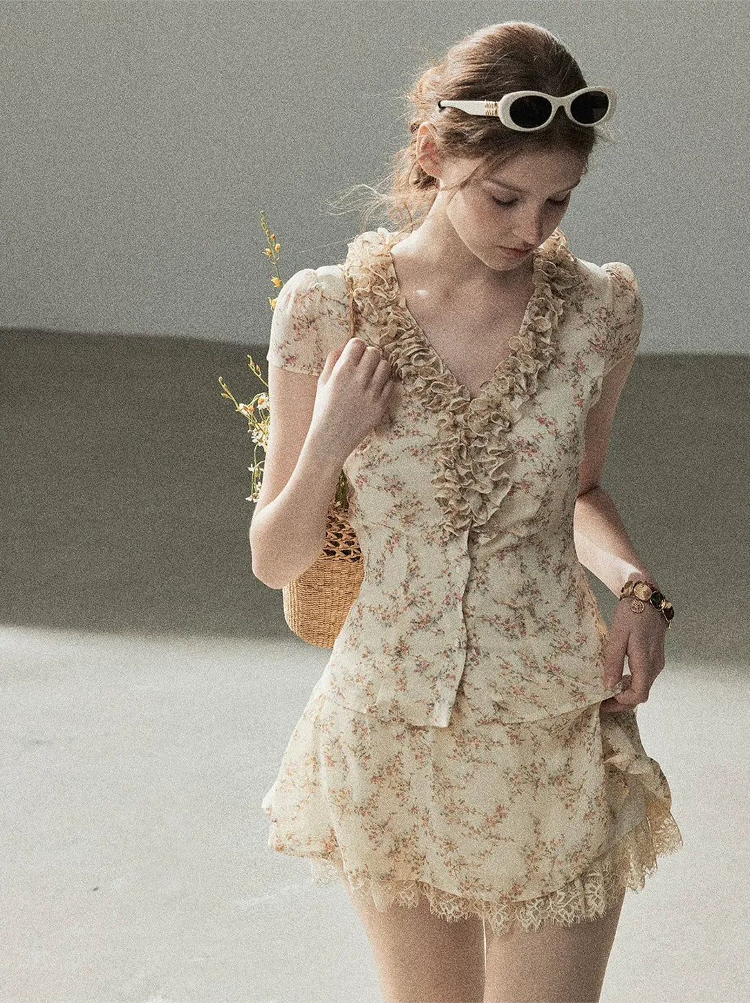 Floral Ruffle Set