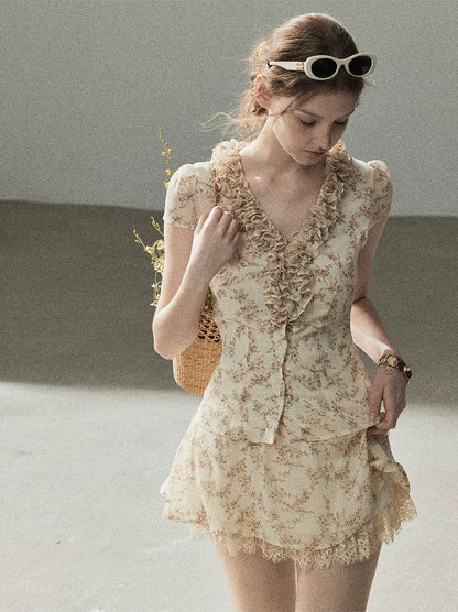 Floral Ruffle Set