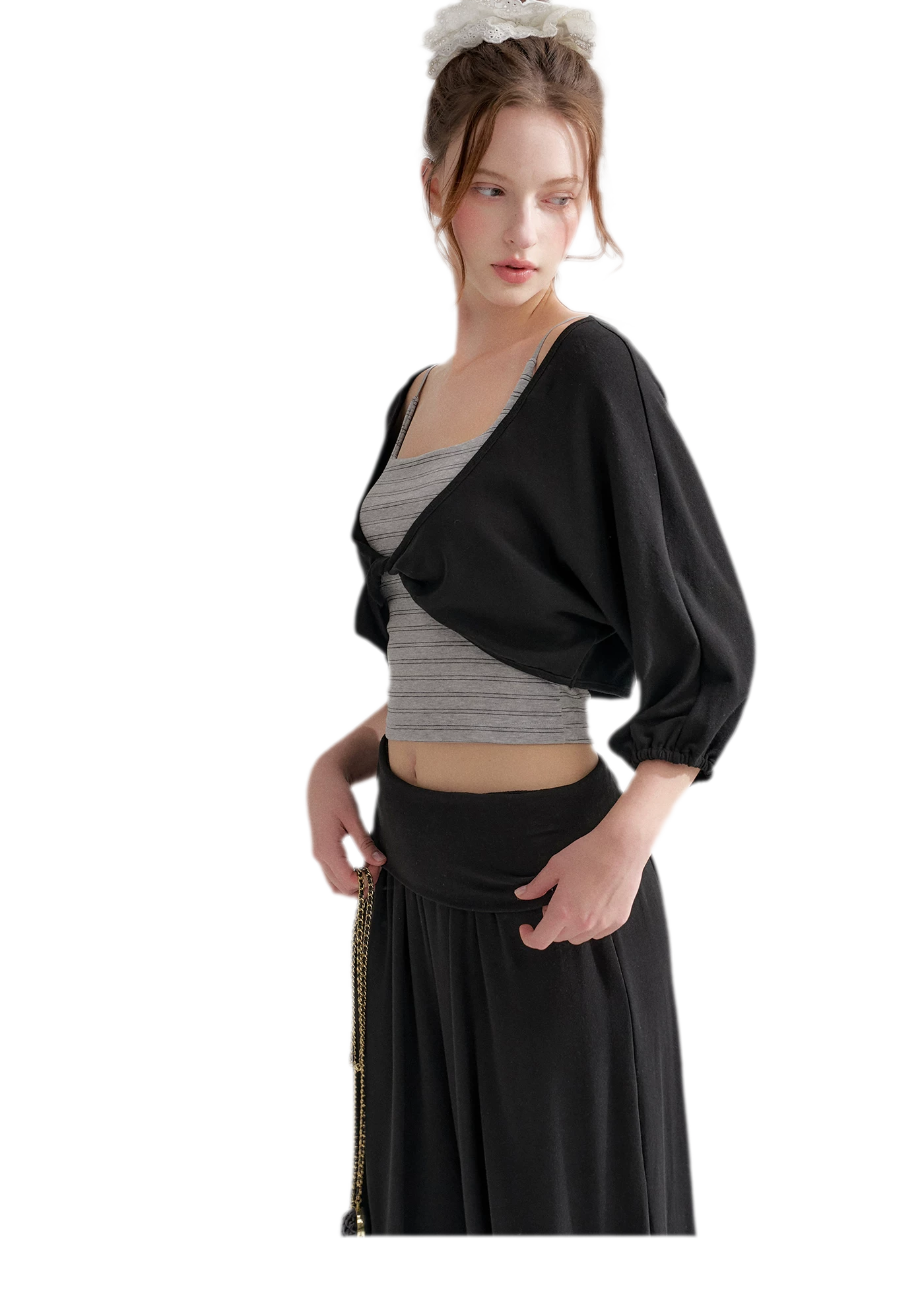 Lantern Sleeve Knit Set